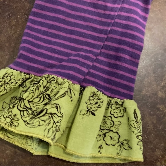 Zaza Couture Purple Striped Ruffle Pants - Picture 2 of 3